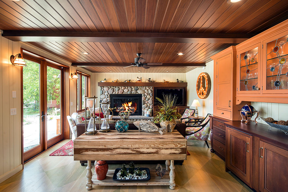 Lake view den with stone fireplace Torch Lake, MI Lake view den with stone fireplace Torch Lake, MI