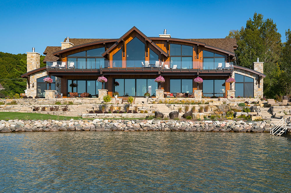 Custom home on Torch Lake